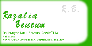 rozalia beutum business card